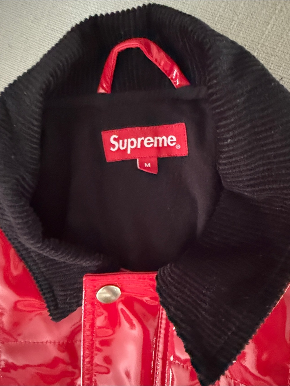 Supreme patent quilted utility jacket. - Picture 3 of 7
